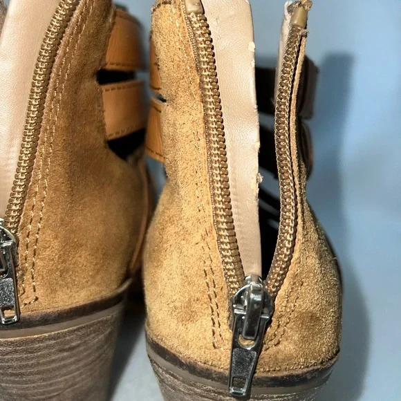 Dolce Vita Size 8 1/2 Leather Cognac Booties - Picture 16 of 16